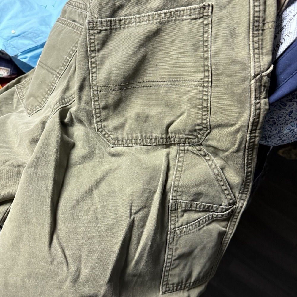 VTG Old Navy Workwear Pants Mens 33x32 Army Green Fade Canvas 90s Skater Y2K - Picture 6 of 6